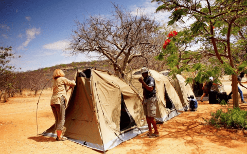 namiot w Namibii